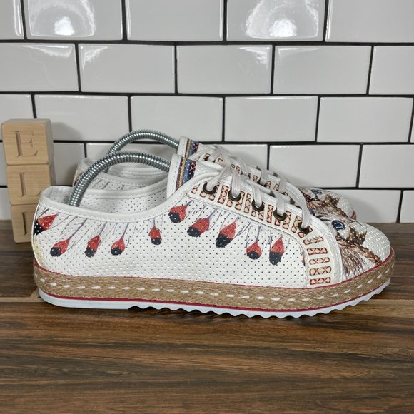 Goby Neefs Womens EU 42 Shoes Multicolor Native American Tribal Cat Sneakers NEW - Picture 3 of 15